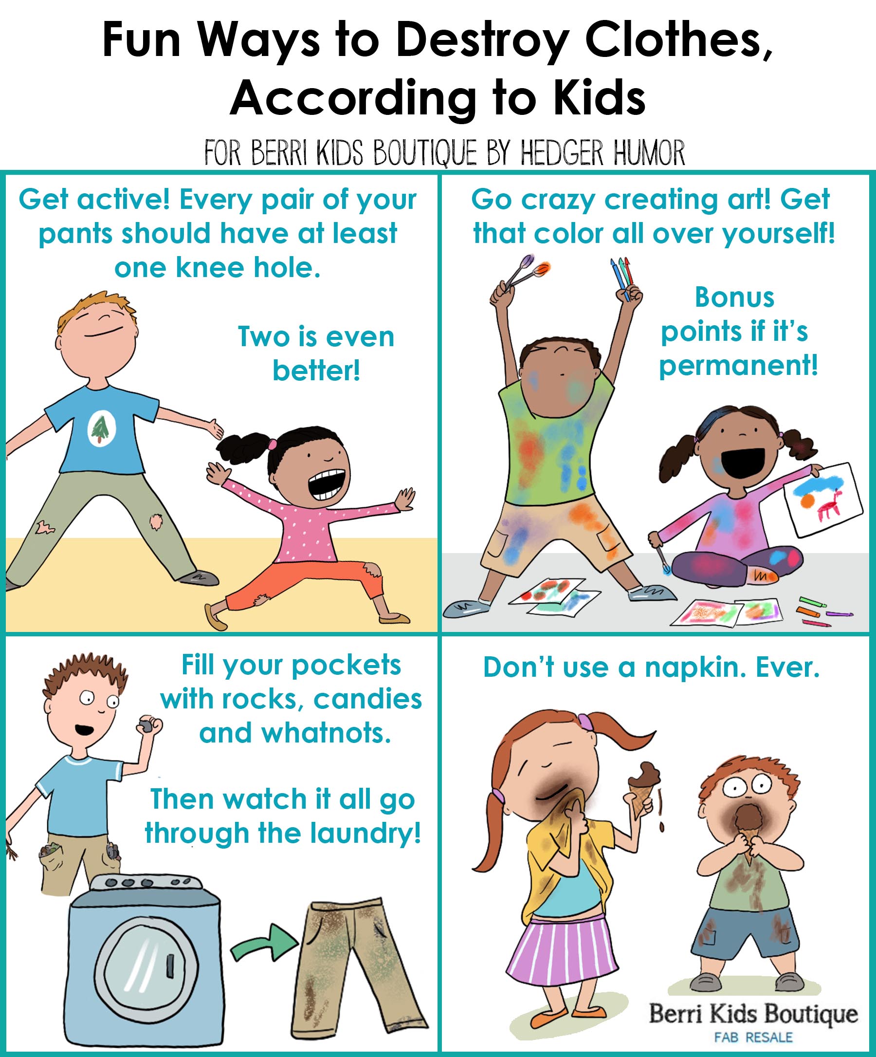 Fun Ways to Destroy Clothes, According to Kids Comic